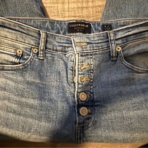 Lucky Brand Button Front Skinny Jeans